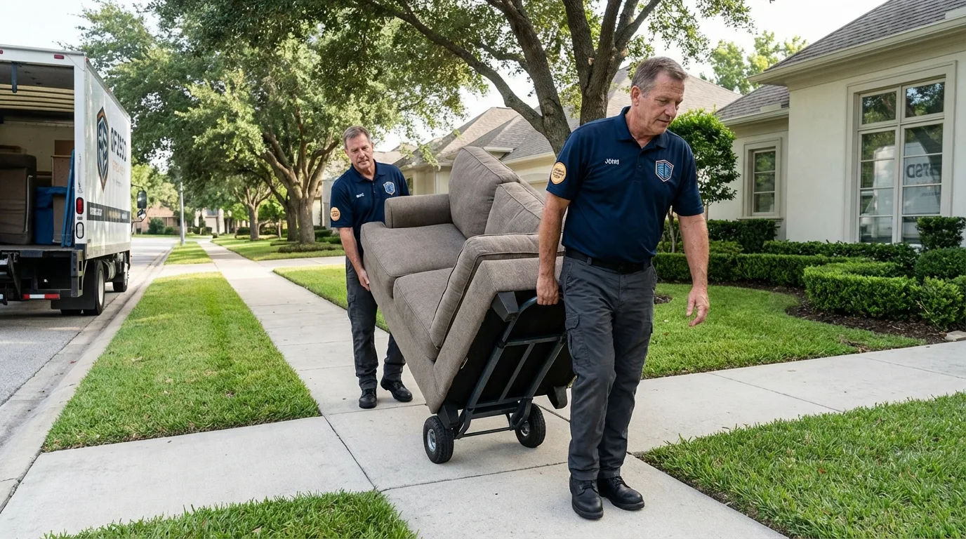 Local residential moving crew loading furniture in Bay Saint Louis, MS