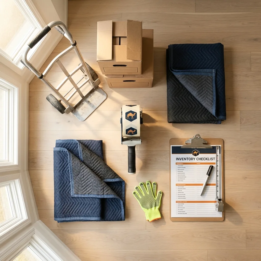 Professional moving supplies and packing materials layout for Bay Saint Louis residential relocations